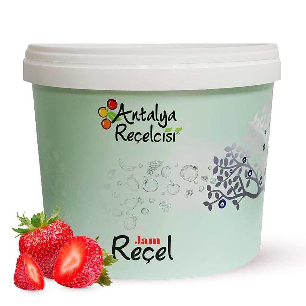 Antalya Reçelcisi Çilek Reçeli 5 kg Plastik Kova