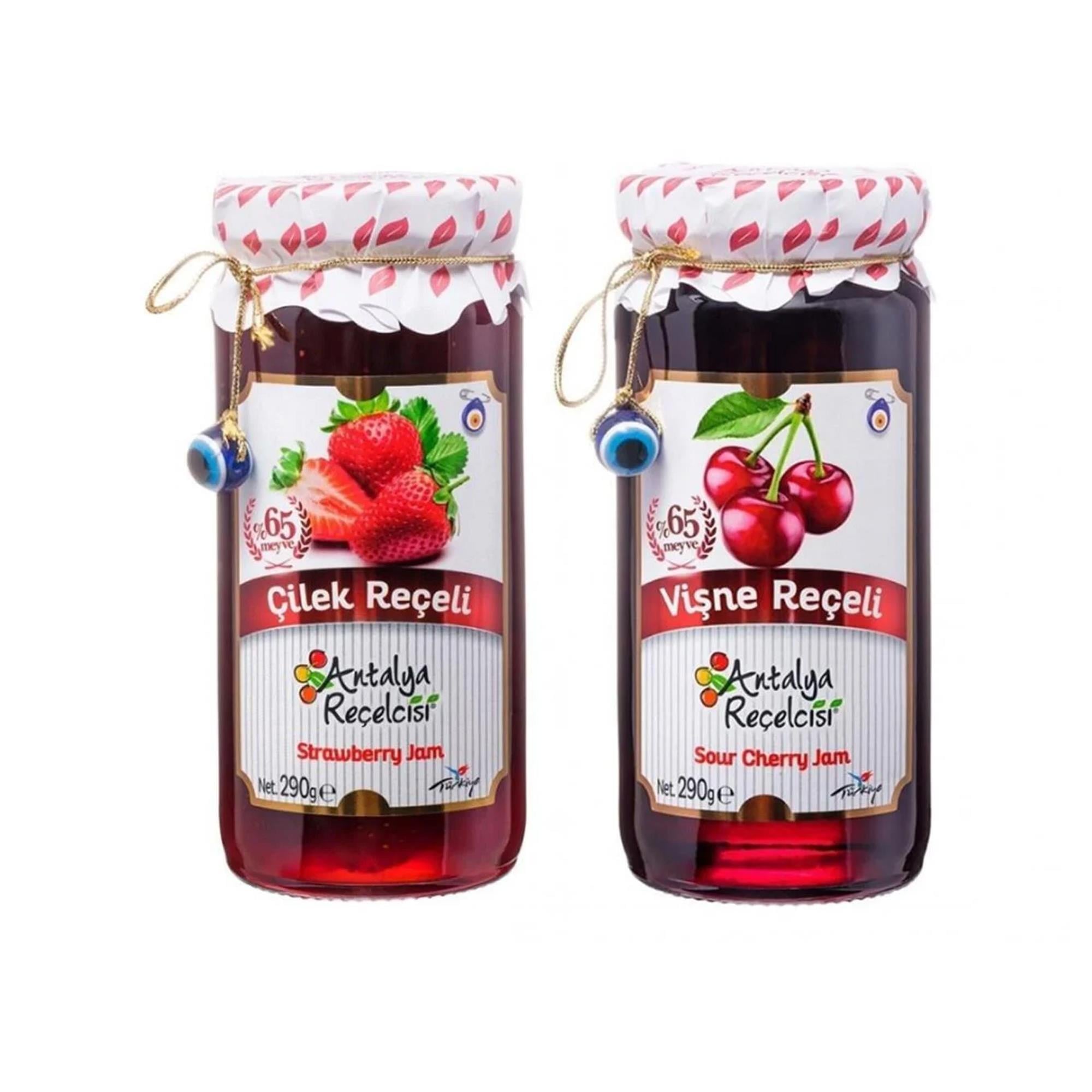 Antalya Reçelcisi Çilek & Vişne Reçeli Seti (290 g x 2)