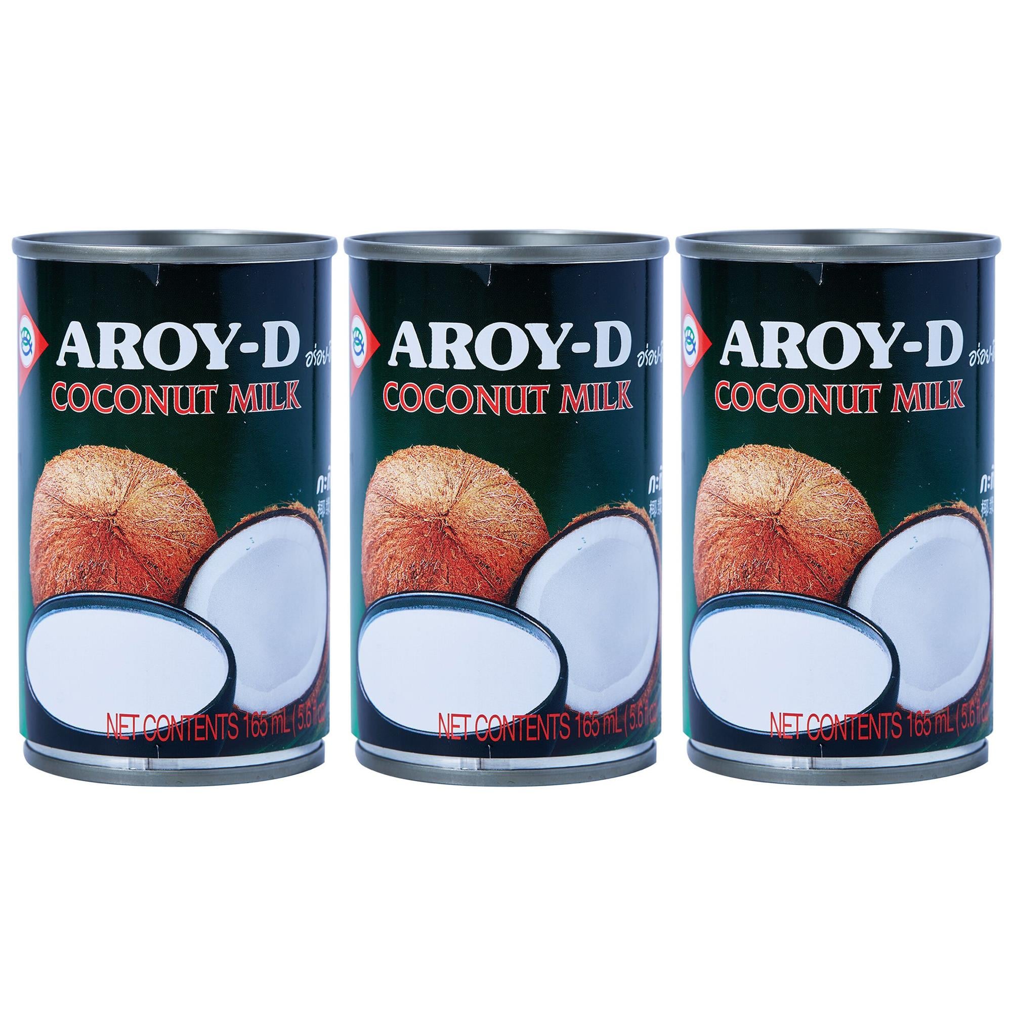 AROY-D Hindistan Cevizi Sütü | Tatlılar, Çorbalar, Smoothie'ler ve Kokteyller İçin İdeal | 165 ml x 3 Adet