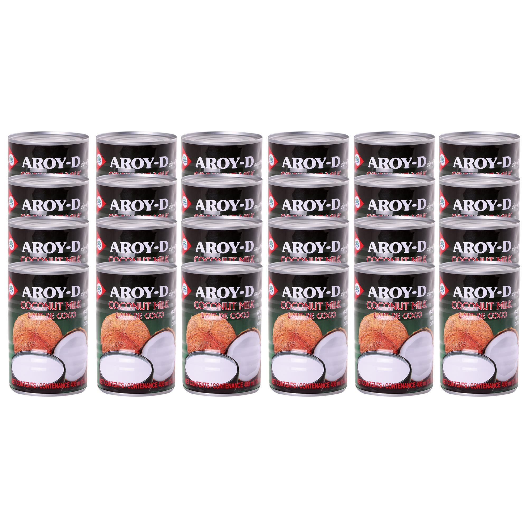 AROY-D Hindistan Cevizi Sütü | Yağ Oranı Yaklaşık %19 | Tatlılar, Çorbalar, Smoothie'ler ve Kokteyller İçin İdeal | 400 ml x 24 Adet Koli