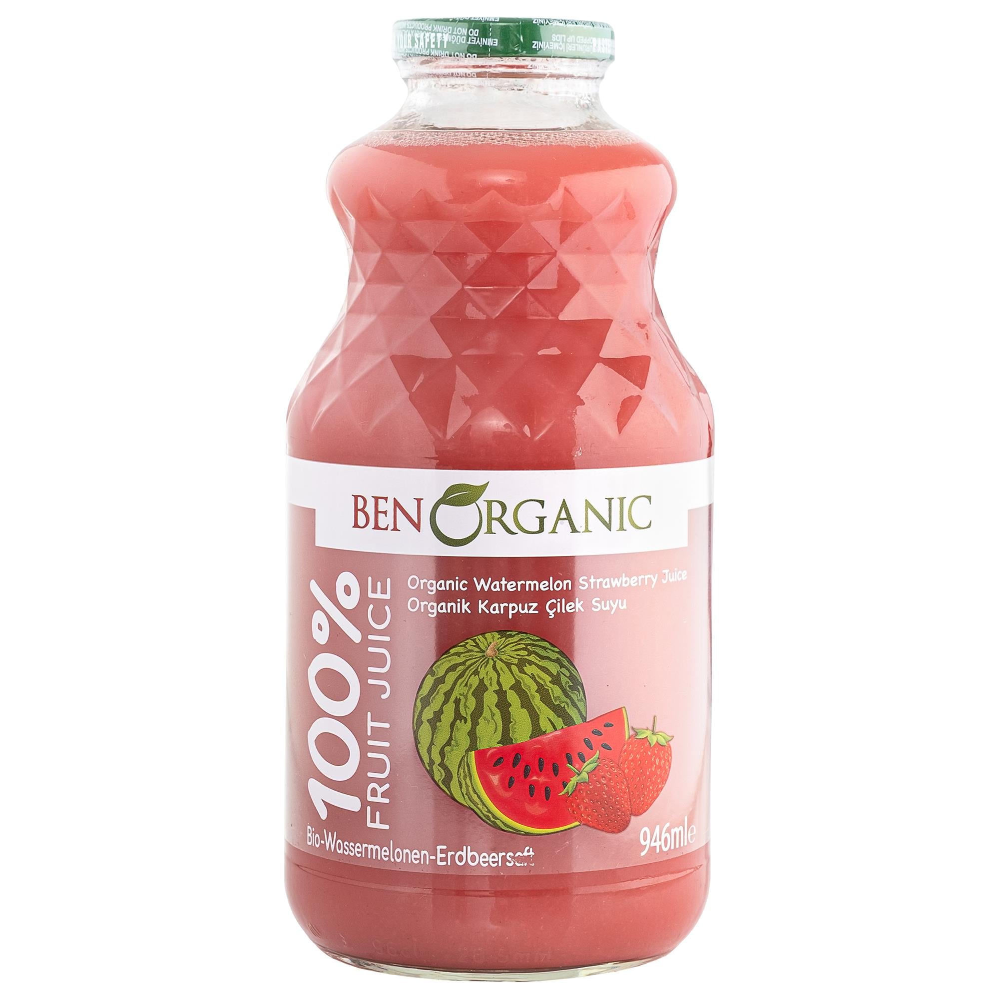 BENORGANIC Organik Karpuz Çilek Suyu 946 ml