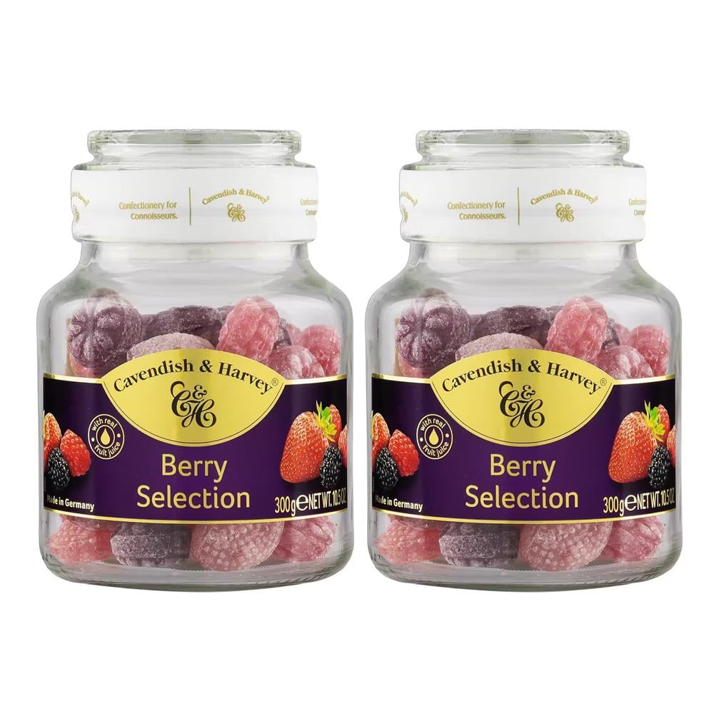 Cavendish & Harvey Berry Selection Orman Meyve Aromalı Şeker 300g Cam Kavanoz x 2 Adet