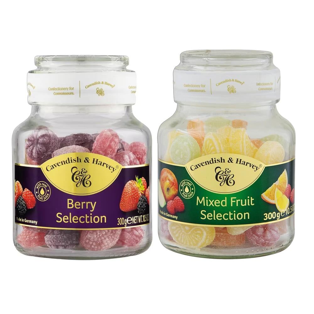 Cavendish & Harvey Mixed Fruit Karışık Meyveli - Berry Selection Orman Meyveli Şeker Seti 300g Cam Kavanoz