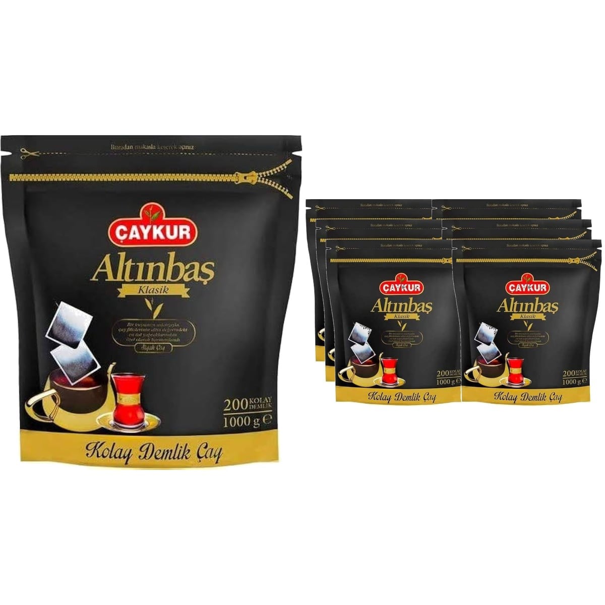 Çaykur Altınbaş Klasik Demlik Poşet Çay 1000 g x 6 Adet (Koli)