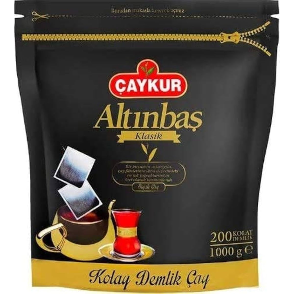 Çaykur Altınbaş Klasik Demlik Poşet Çay 1000 g (200 x 5g)