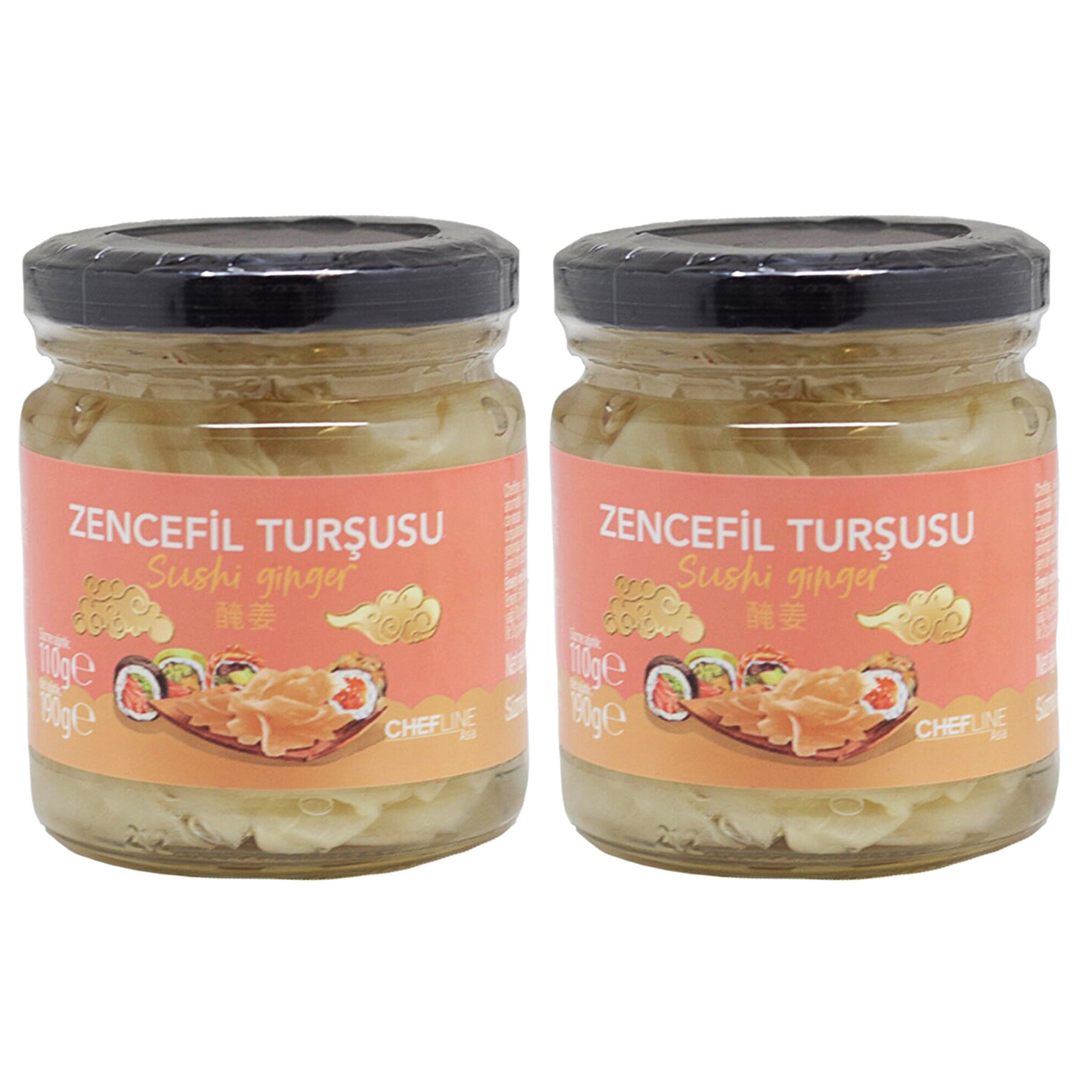 Chefline Asia Beyaz Zencefil Turşusu 190 g x 2 Adet