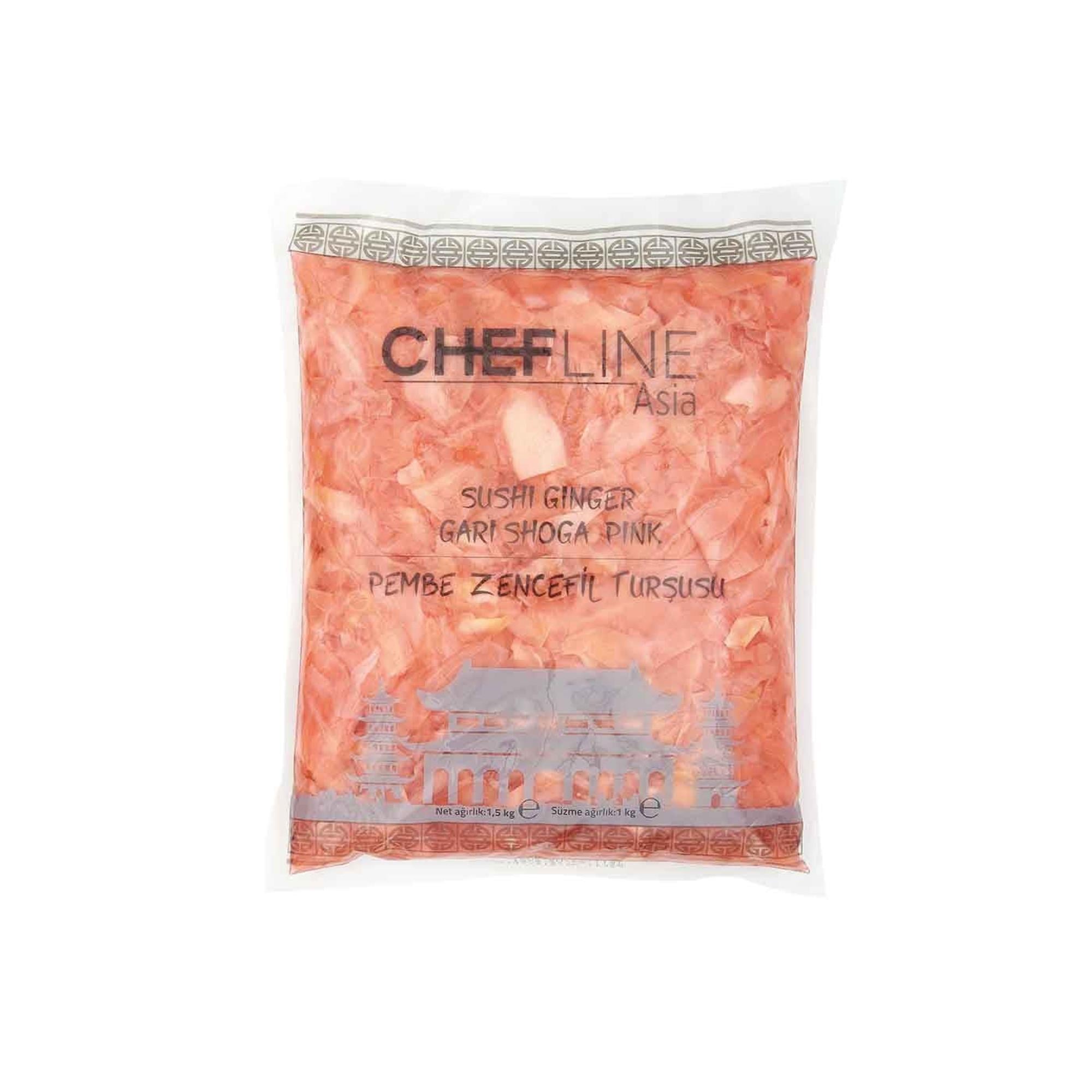 Chefline Asia Gari Shoga Pembe Zencefil Turşusu 1,5 Kg