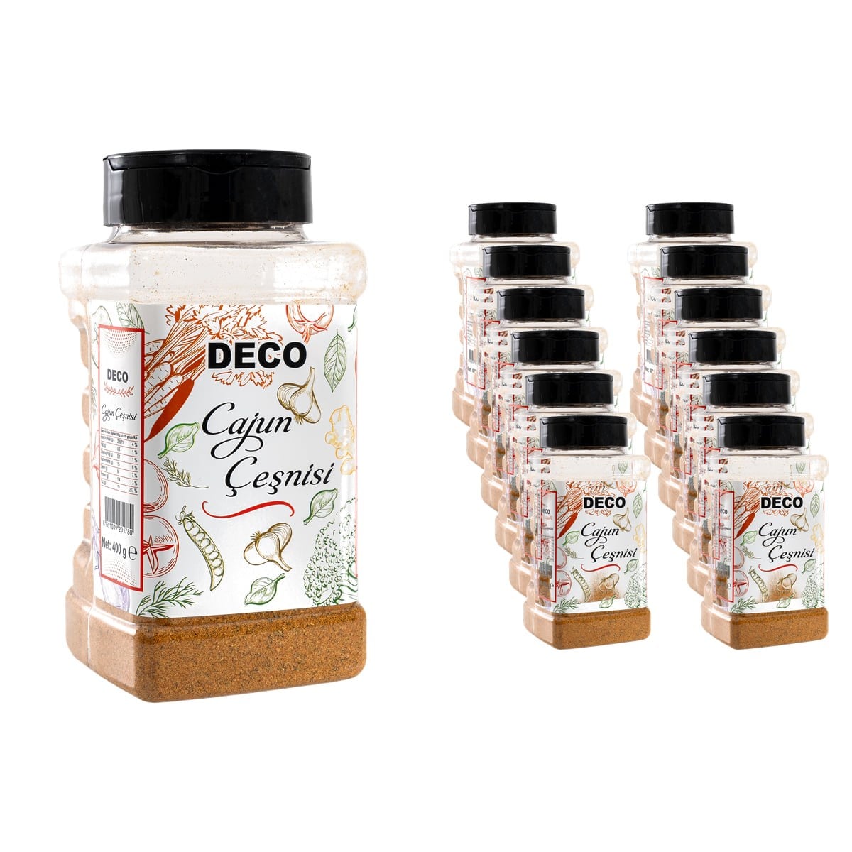 DECO Cajun (Kajun) Çeşnisi 400 g x 12 Adet (Koli)