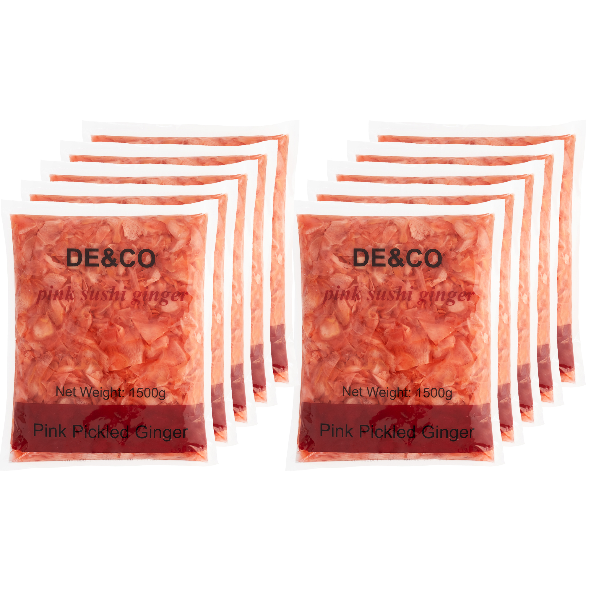 De&Co Pembe Sushi Zencefili (Gari Shoga) 1,5 kg x 10 Adet Koli