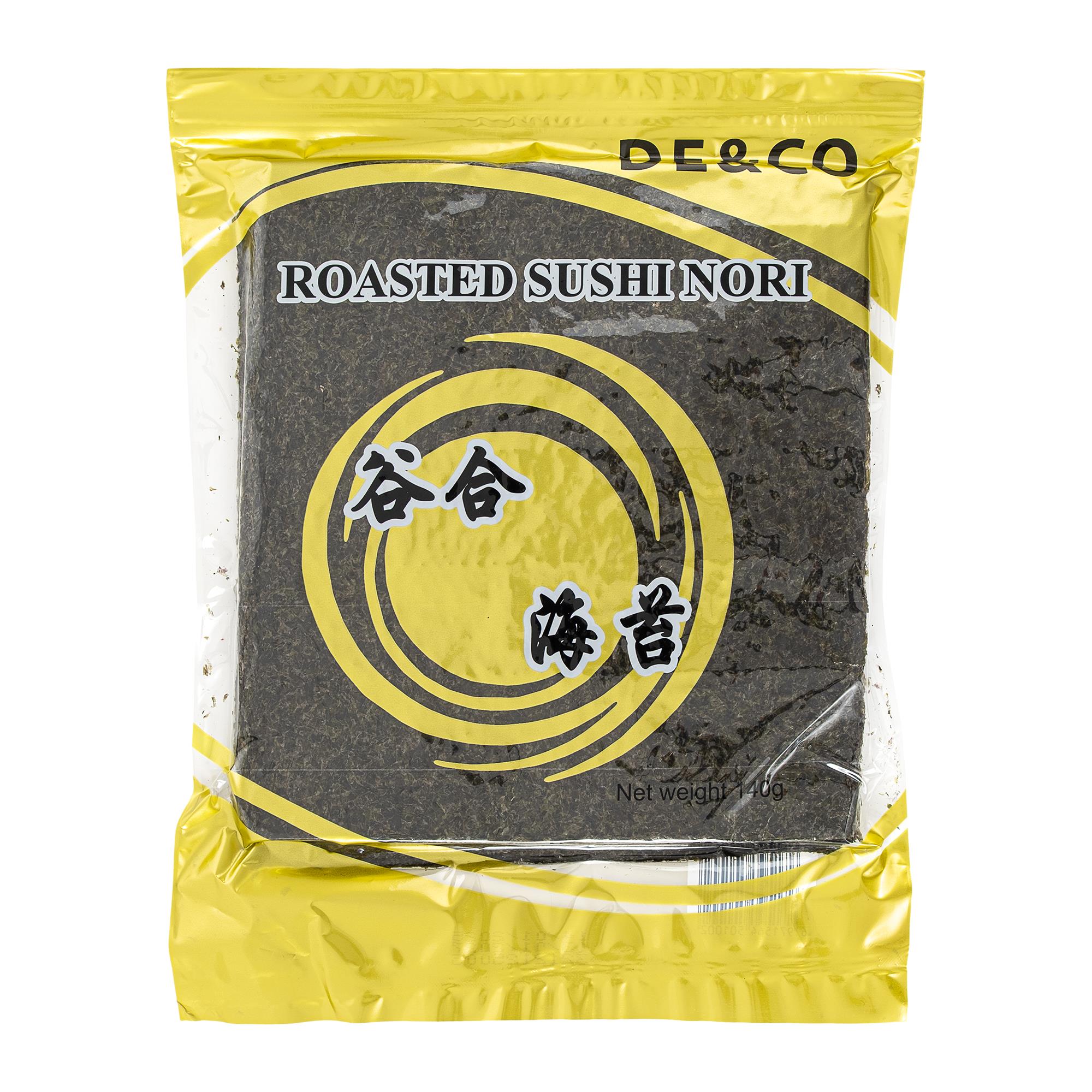 De&Co Sushi Nori Kavrulmuş Deniz Yosunu Ruloları ve Dürümleri 140g – 50 Yaprak