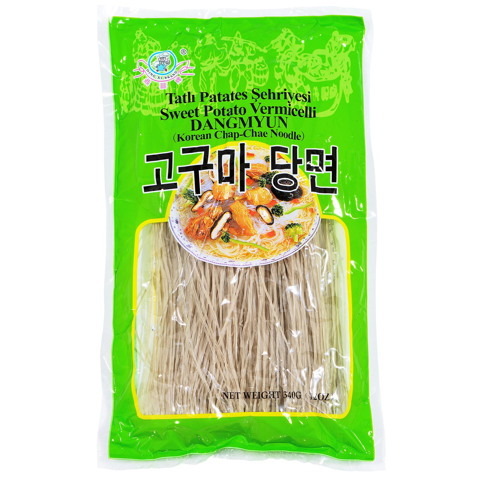 DING XI BRAND Tatlı Patates Şehriyesi | Sweet Potato Vermicelli | Kore Usulü Erişte Makarna | Çin'de Üretildi | 340 G