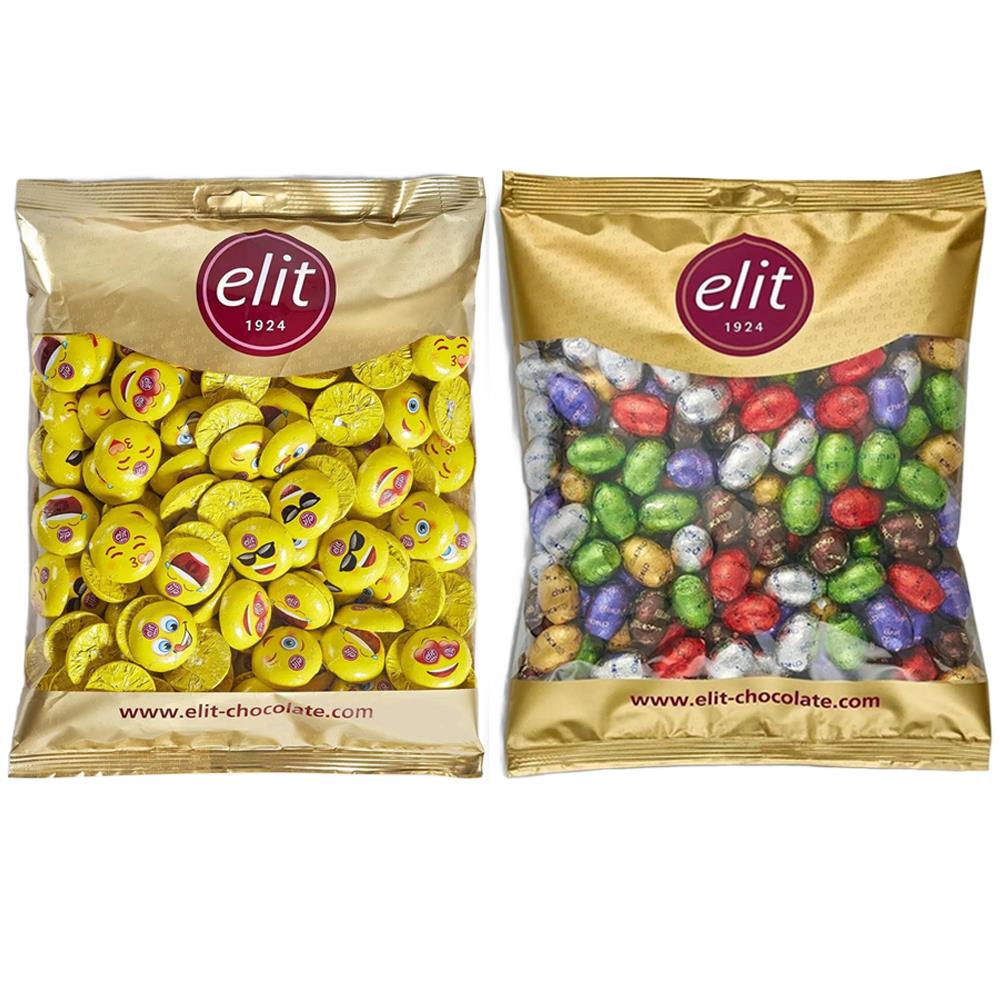 Elit Çikolata Mini Elitoloji 1kg - Chocoeggy Yumurta Çikolata 1kg 2'li Set Glutensiz