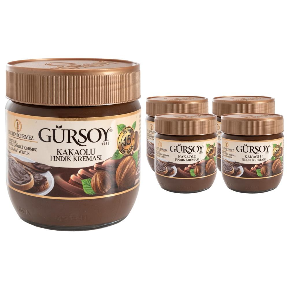 Gürsoy Kakaolu Fındık Kreması 400g x 4 Adet