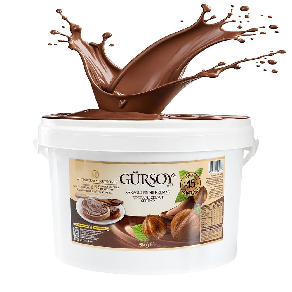 Gürsoy Kakaolu Fındık Kreması 5kg Plastik Kova