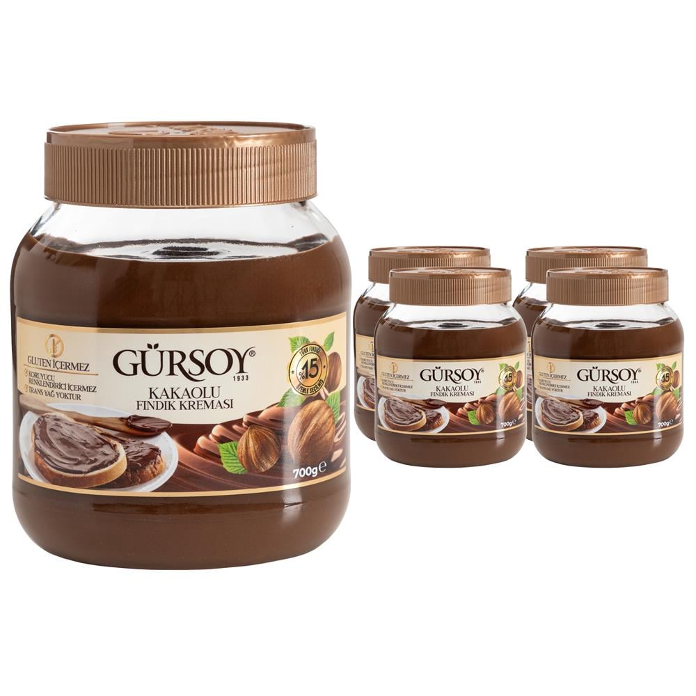 Gürsoy Kakaolu Fındık Kreması 700g x 4 Adet