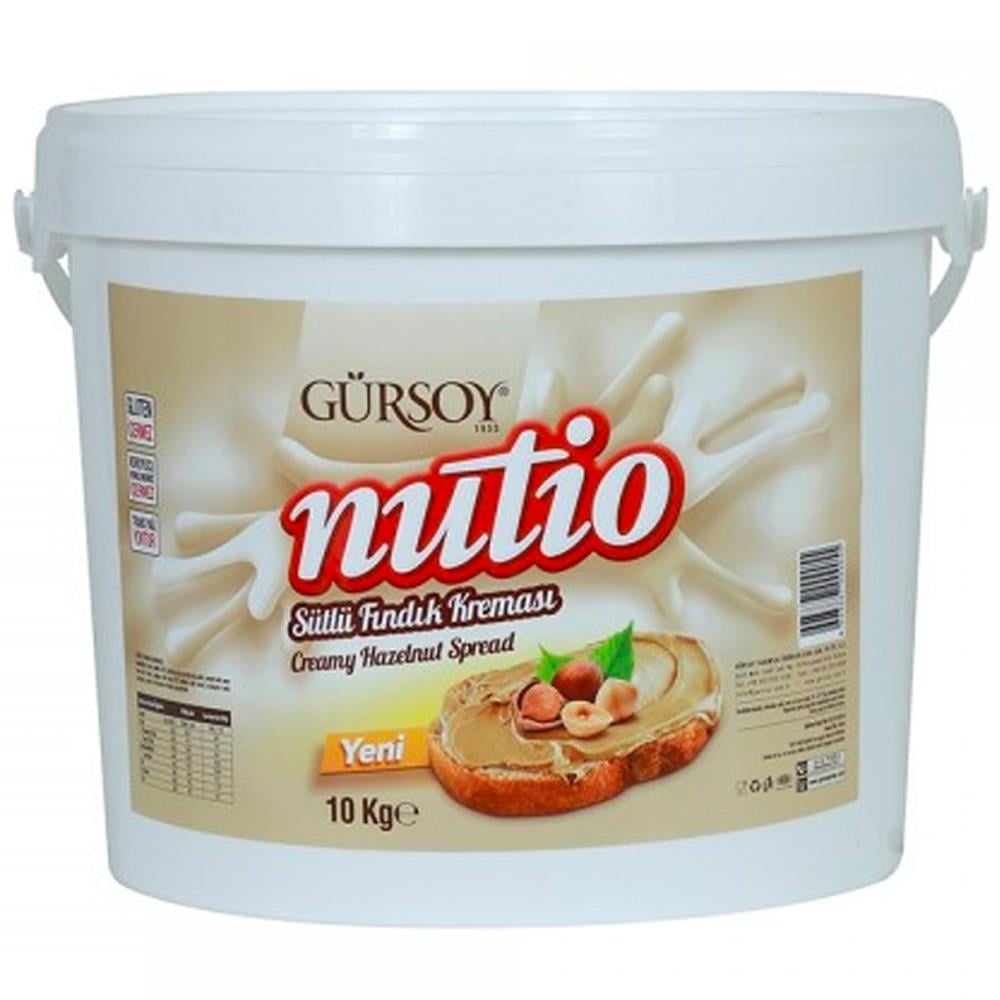 Gürsoy Nutio Krokanlı Sütlü Fındık Kreması 10kg Plastik Kova