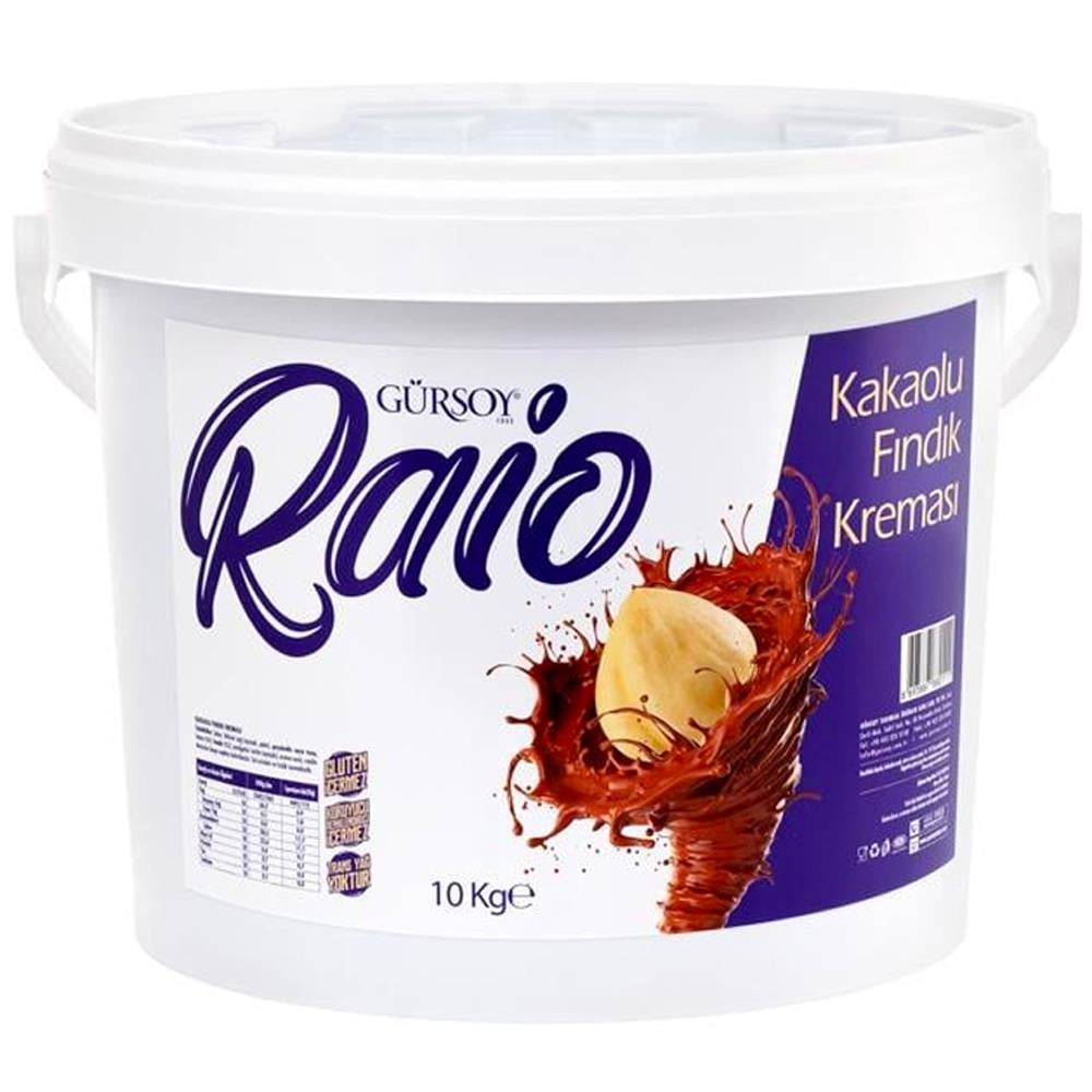 Gürsoy Raio Kakaolu Fındık Kreması 10 kg Plastik Kova