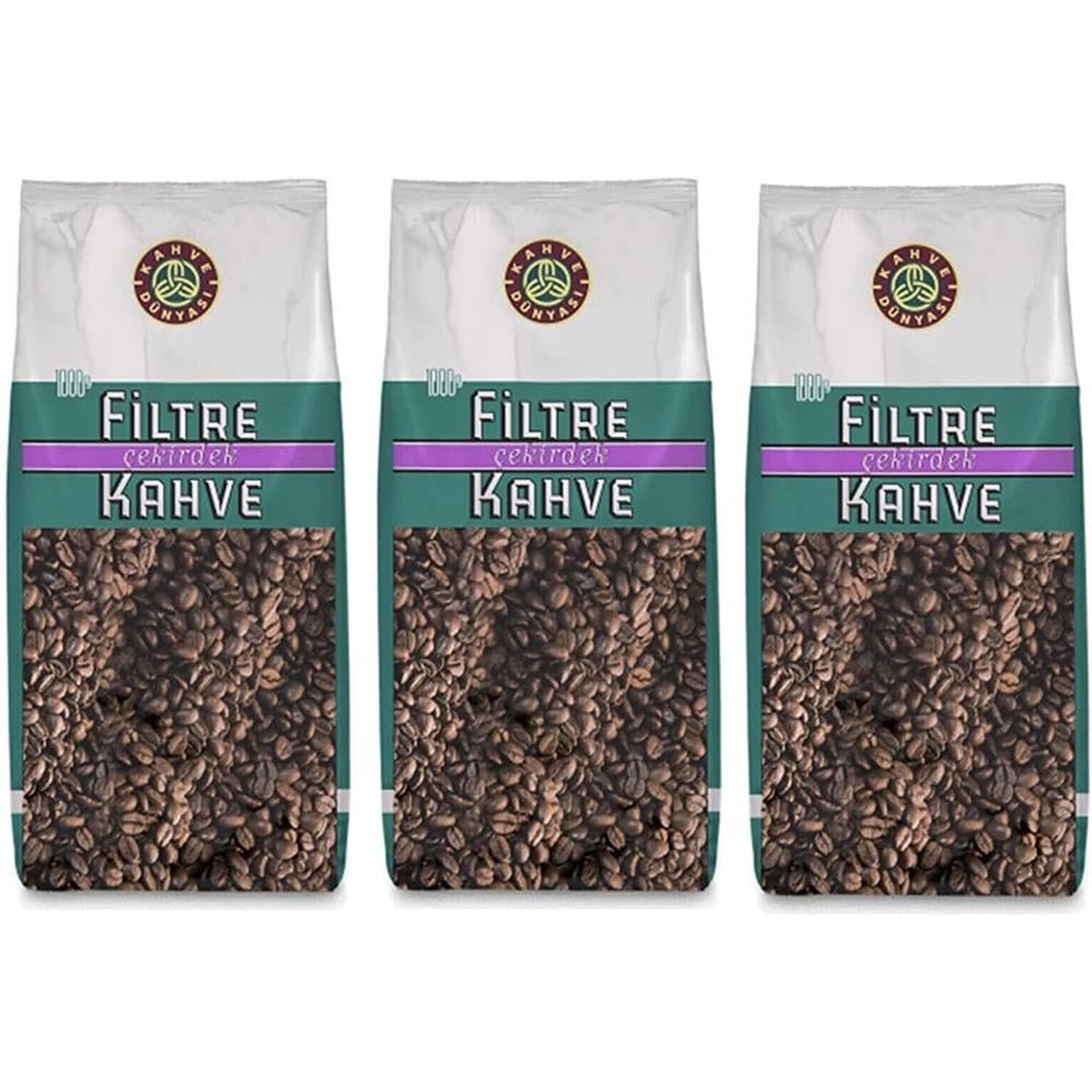 Kahve Dünyası Filtre Kahve Çekirdek 1 kg x 3 Adet