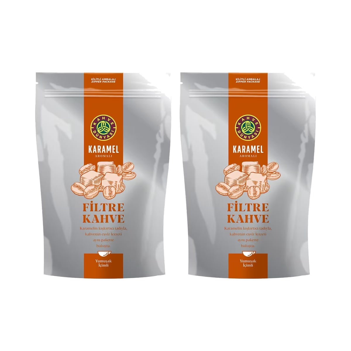 Kahve Dünyası Karamel Aromalı Öğütülmüş Filtre Kahve 500 g (2 x 250 g)