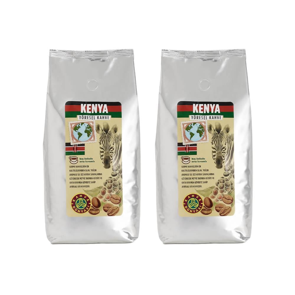 Kahve Dünyası Kenya Yöresel Çekirdek Kahve 1Kg x 2 Adet