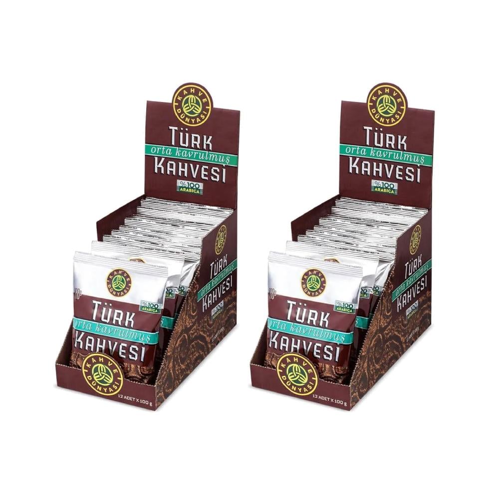 Kahve Dünyası Orta Kavrulmuş Türk Kahvesi 100 Gr. x 24 Adet