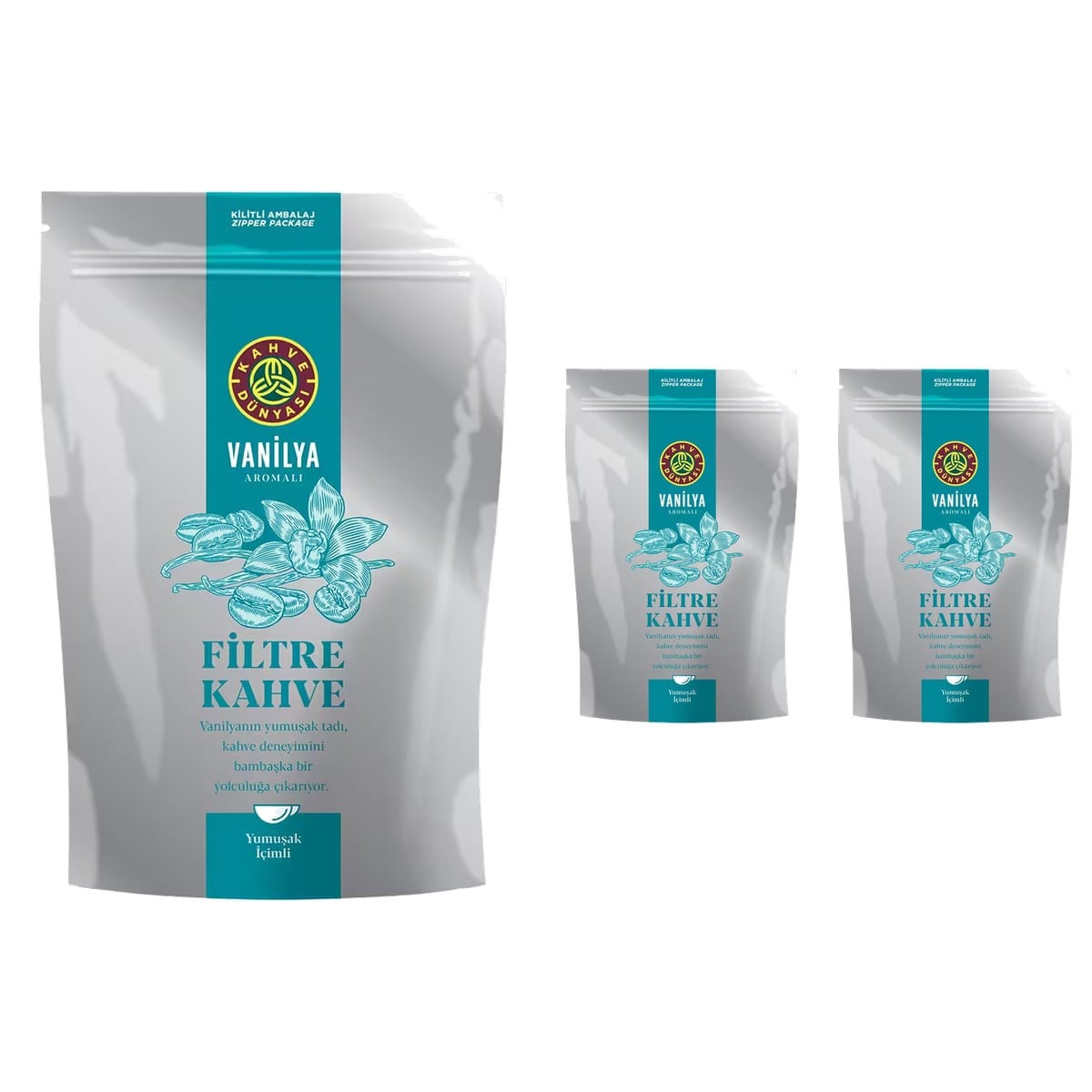 Kahve Dünyası Vanilya Aromalı Öğütülmüş Filtre Kahve 500 g (2 x 250 g)