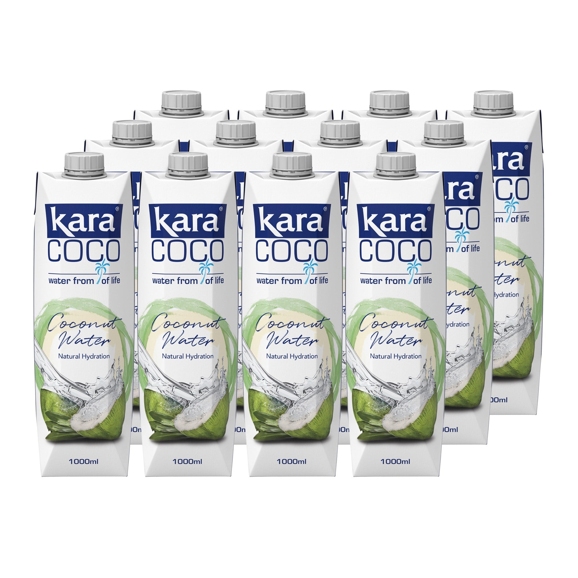 Kara Coco Saf Hindistan Cevizi Suyu 1000 ml x 12 Adet (Koli)