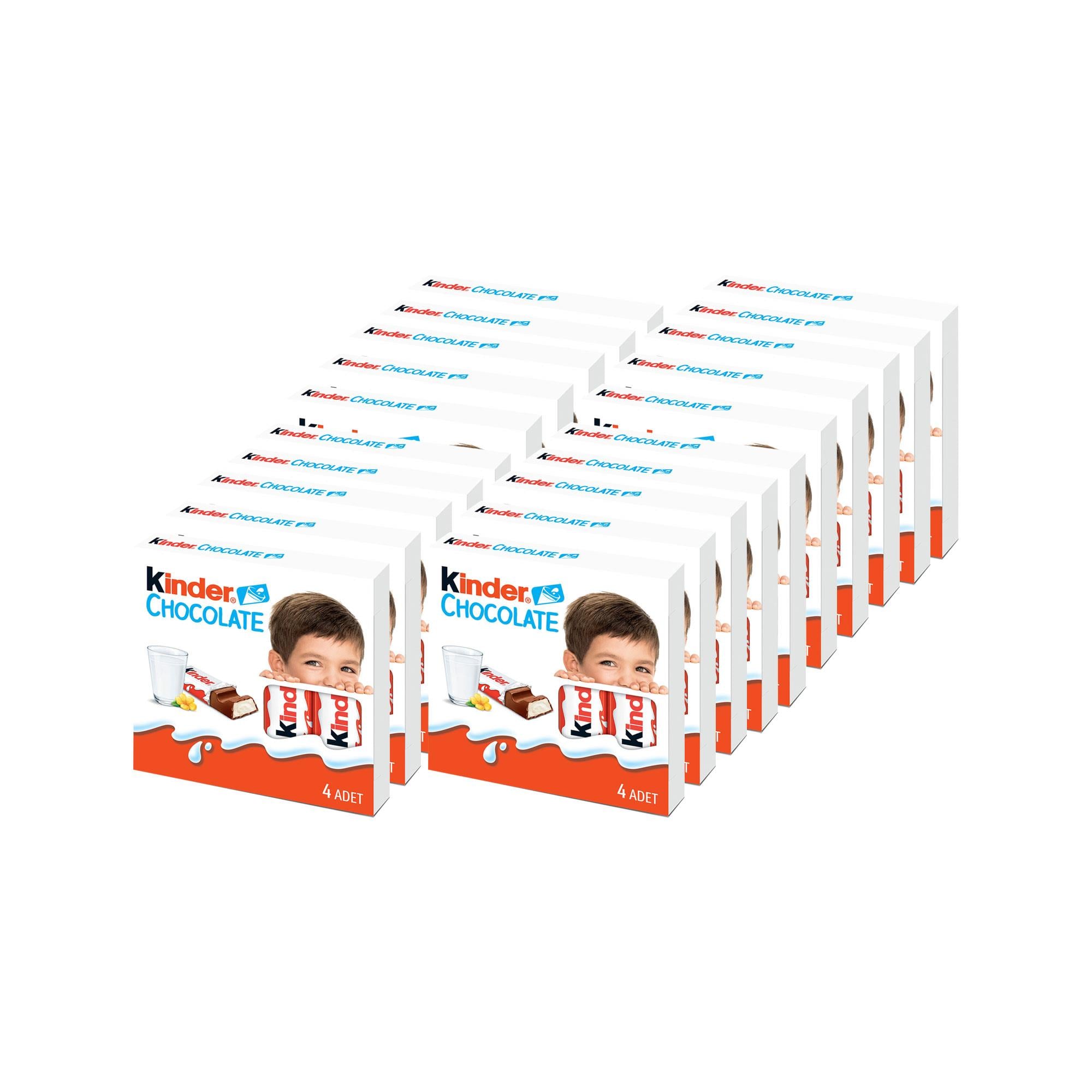 Kinder Chocolate Çikolata Bar | Sütlü Dolgulu | T4 Paket Koli | Ekonomik Paket | 50g x 20 Adet