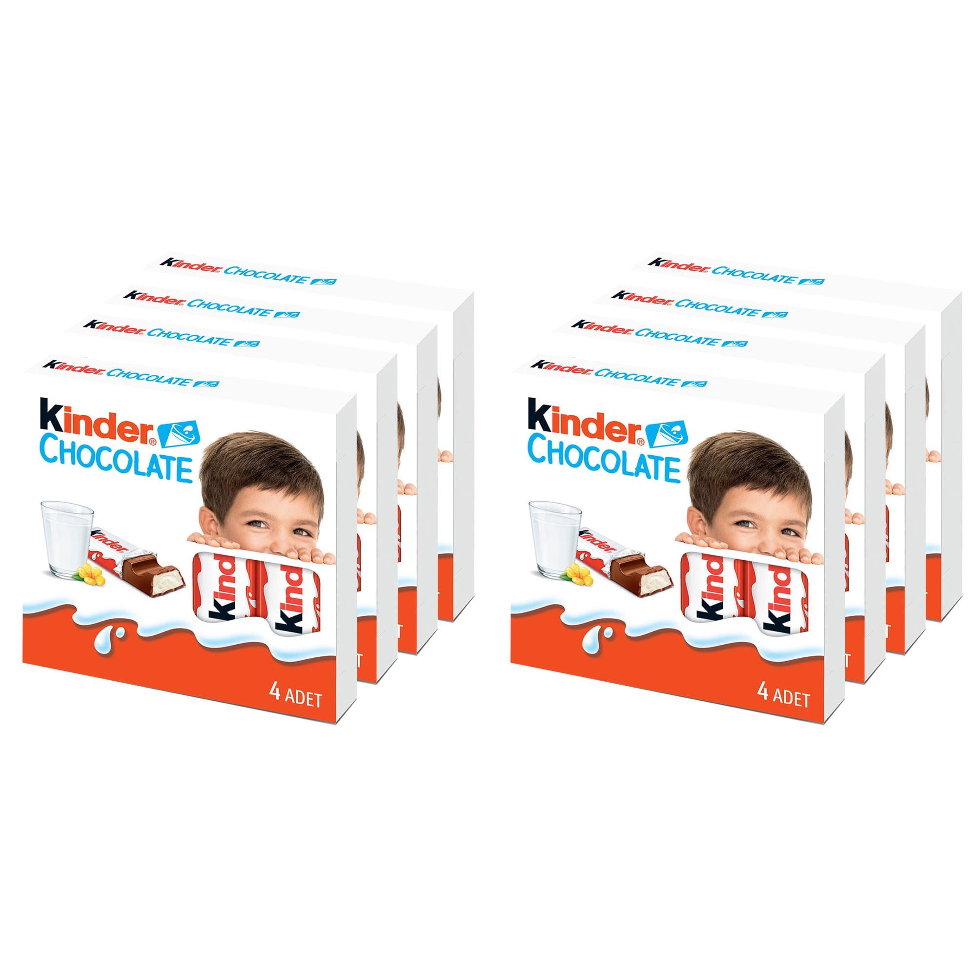 Kinder Chocolate Çikolata Bar | Sütlü Dolgulu | T4 Paket | 50g x 8 Adet