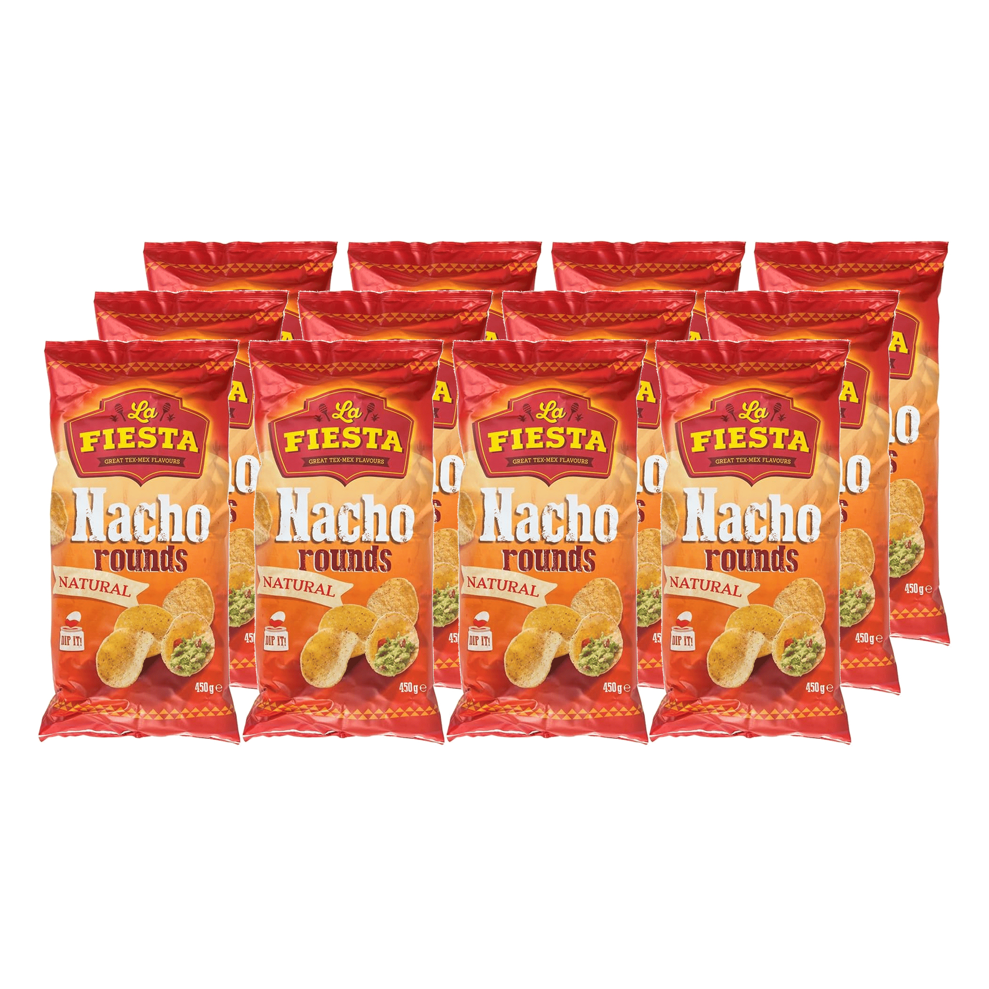La Fiesta Tuzlu Yuvarlak Nacho Tortilla Cips 450 g x 12 Adet (Koli)