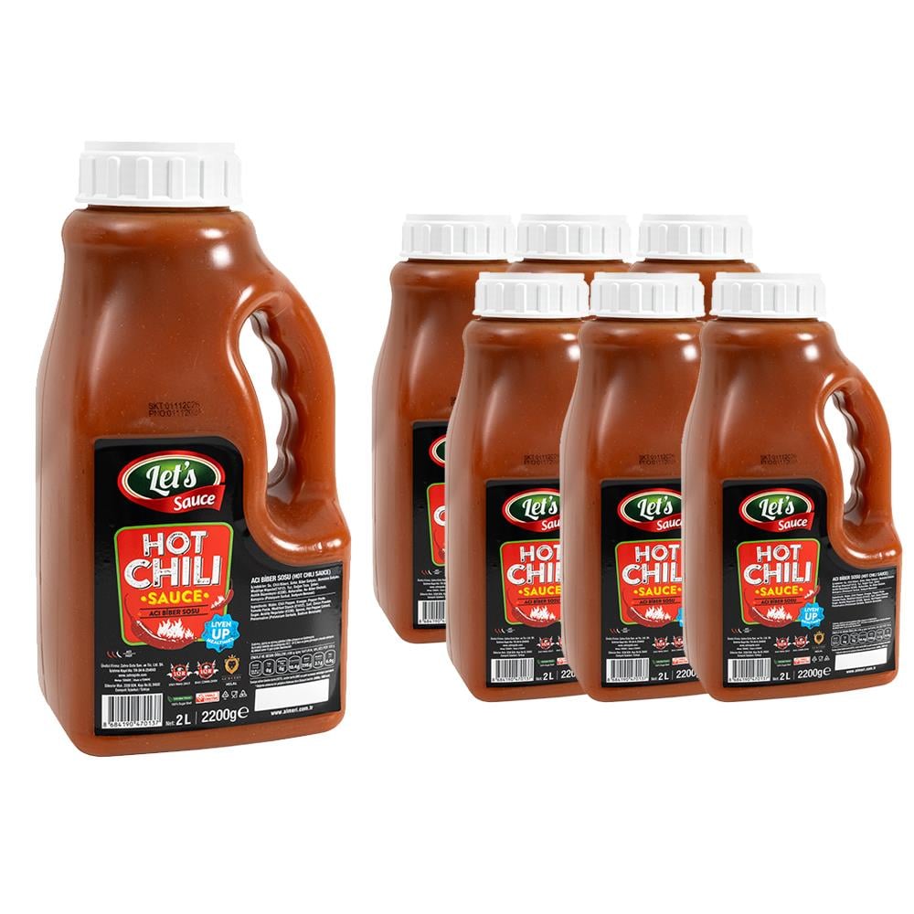 Let's Sauce Hot Chili Sos 2200g x 6 Adet