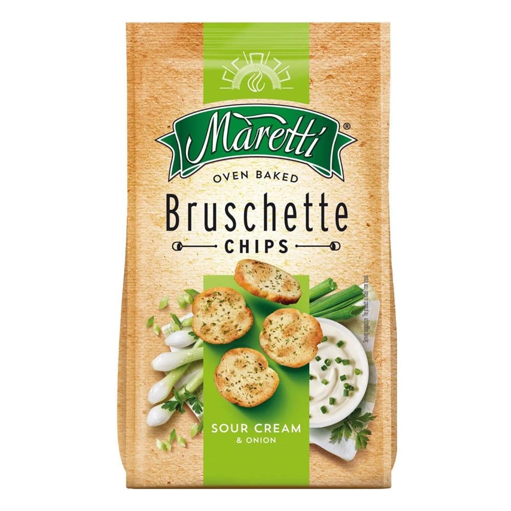Maretti Bruschette Sour Cream Ekşi Krema ve Soğanlı Kızartılmış Ekmek Cips 70g