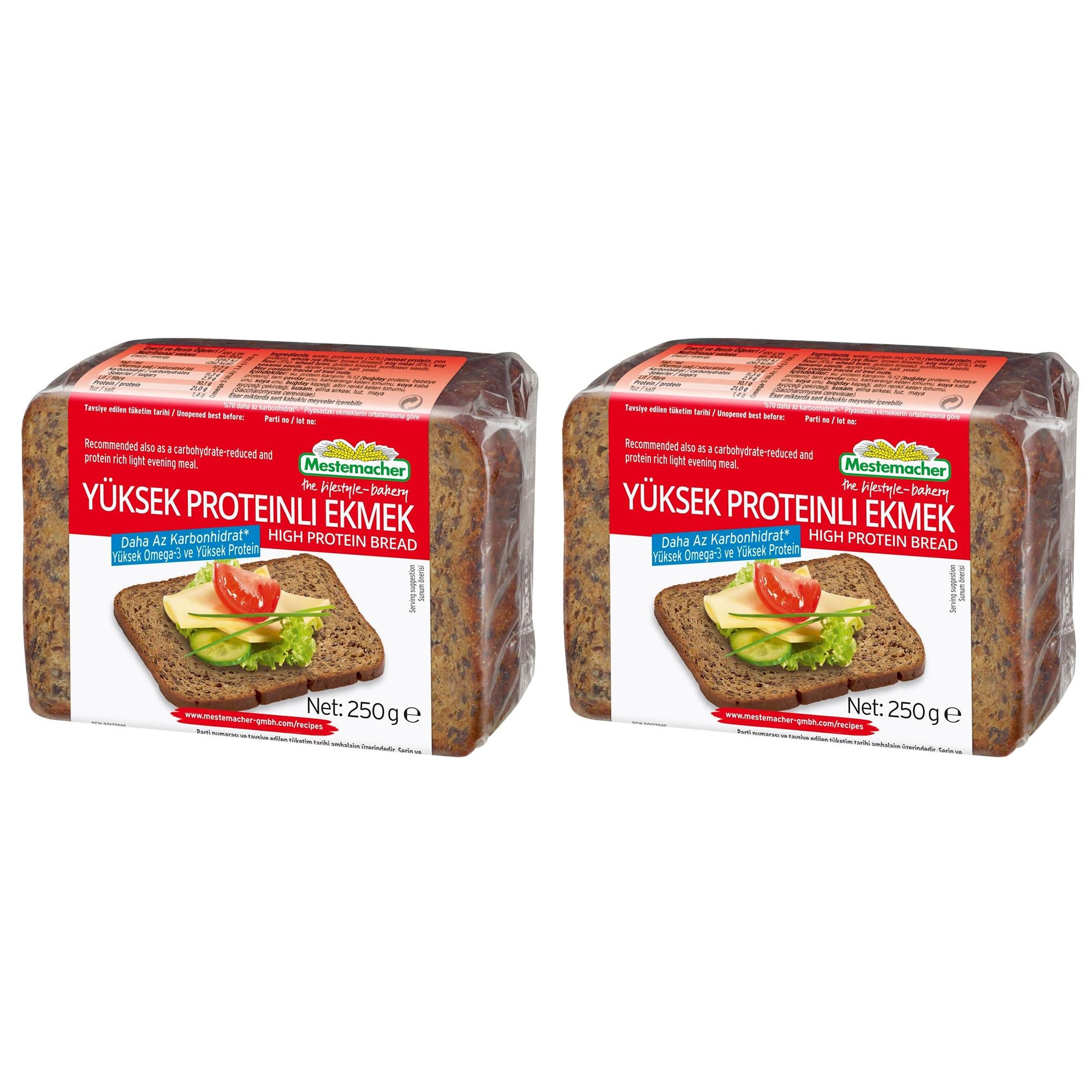 Mestemacher Yüksek Proteinli Ekmek 250 g x 2 Adet