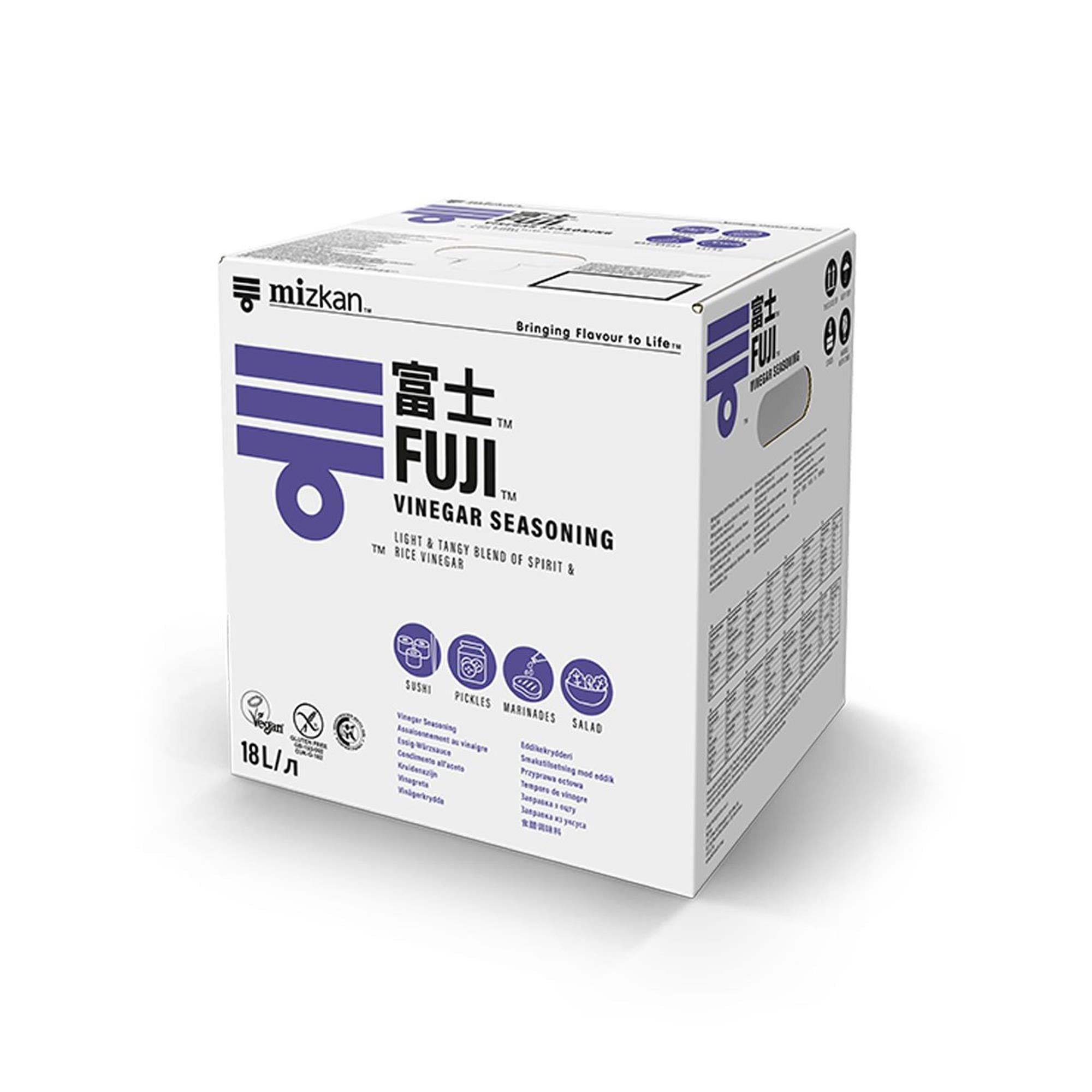 Mizkan Fuji Japon Pirinç Sirkesi | Fuji Vinegar Seasoning | Suşi, Salata Soslar, Marine Soslar, Turşu Yapma ve Mutfak Kullanımına Uygun | 18 Lt.