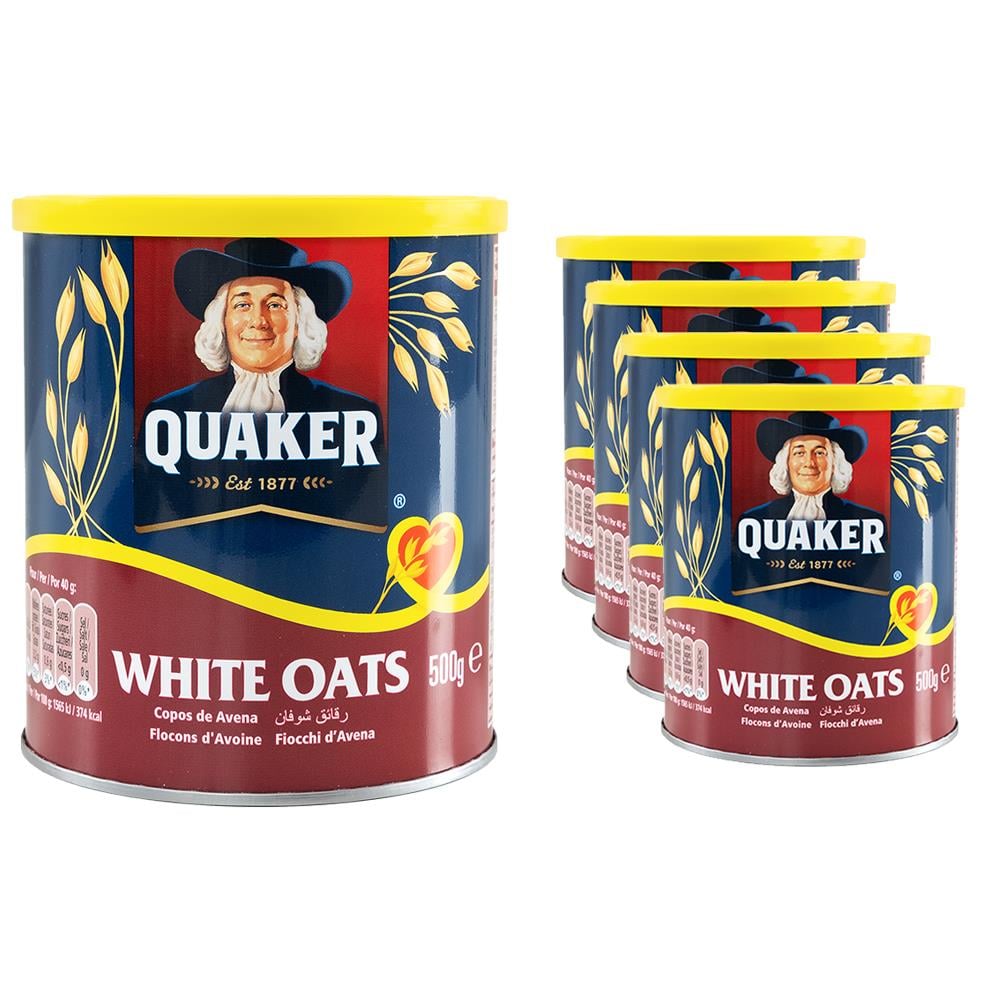 Quaker White Oats Beyaz Yulaf Ezmesi 500g x 4 Adet