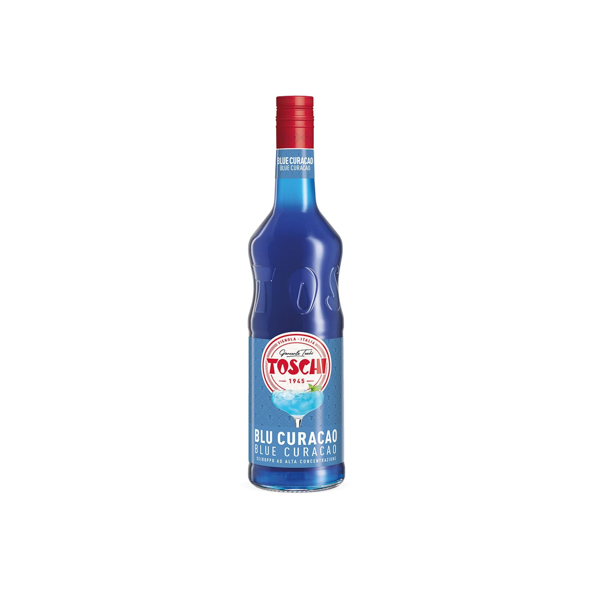 TOSCHI Blue Curacao Şurubu | Yüksek Konsantre | Katkısız ve Glutensiz | İtalya Ürünü | 1000 ml
