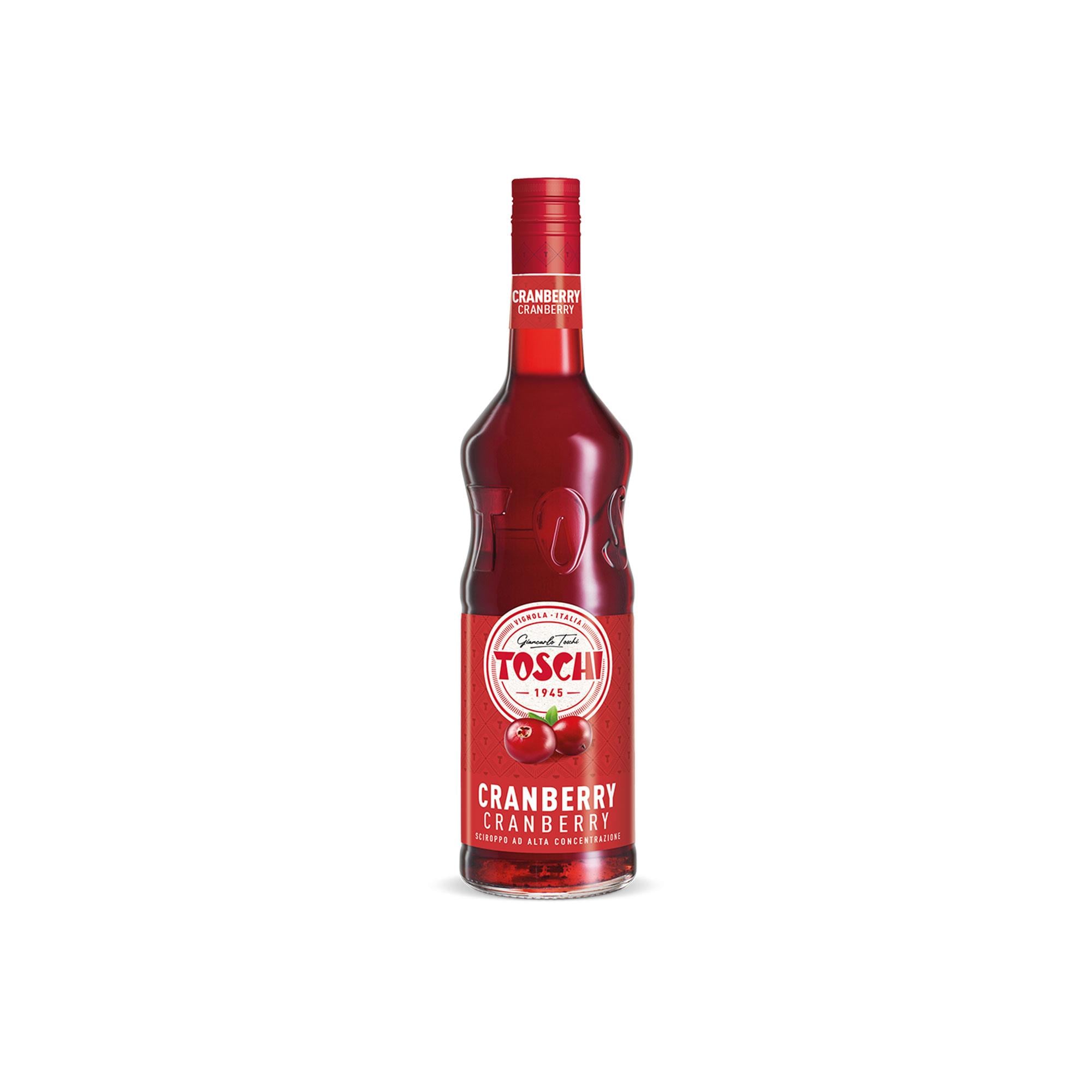 TOSCHI Kızılcık Şurubu | Yüksek Konsantre | Katkısız | Glutensiz ve Vegan | Yüksek Meyve İçeriği | İtalya Ürünü | 1000 ml